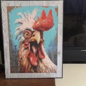 Colorful Rooster Beaded Wall Art